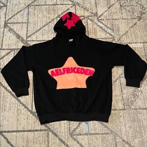 Aelfric Eden Black Hoodie with Red Stars